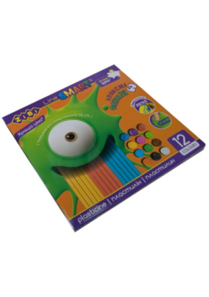 Пластилін - Zibi- 12 -6224 - 240 гр смарт