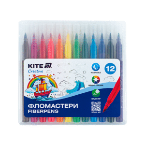 Фломастери Кайт 12 пензлик 1150