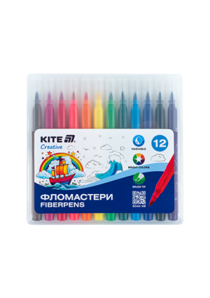 Фломастери - Кайт 12 пензлик - 1150
