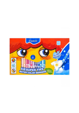 Фломастери - MARCO SUPER WASHABLE 1630-48CB, 48 кольорів