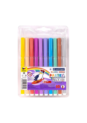 Фломастери - Centropen 10 - 7550 пастель