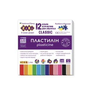 Пластилін Zibi Класік 12 кол 240 гр.6233