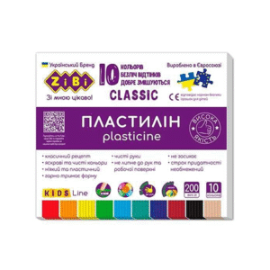 Пластилін Zibi Класік 10 кол 200 гр.6232