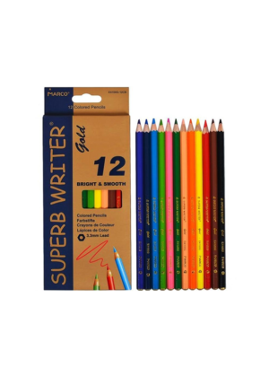 Олівці кольорові Marco E4100G-12CB Superb Writer Gold 12 кольорів