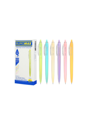 РУЧКА МАСЛЯНА АВТОМАТИЧНА - BUROMAX 8371 PEARL 0,7ММ СИНЯ