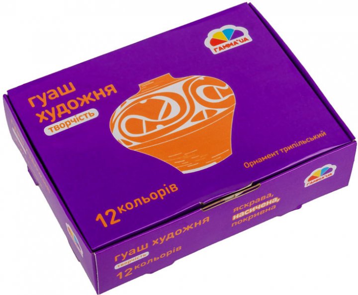 Гуаш - Гамма 12 кольорів 20 мл, Захоплення.Художня