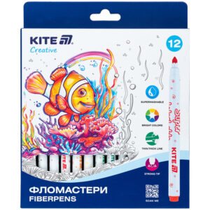 Фломастери Kite Creative Superwashable 12 кольорів K-1152