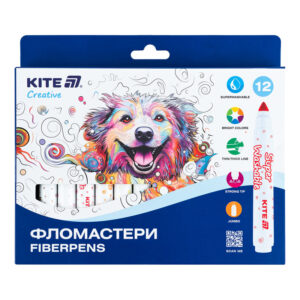 Фломастери - Kite Creative Superwashable Jumbo 12 кольорів K-1155