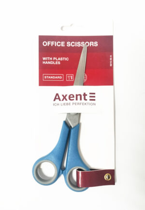 Ножиці офісні - Axent Standard, 17 см, з пластиковими ручками.