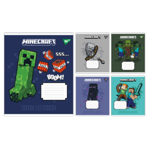 Зошит шкільний Yes Minecraft Signs 12 аркушів клітинка 767556
