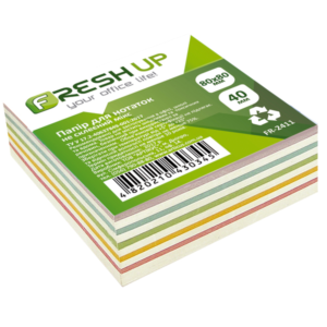 Блок для нотаток Fresh UP 85x85 мм 400 аркушів, мікс клеєний FR-2212