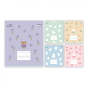 Зошит шкільний Yes Miffy Flowers А5 12 аркушів коса лінія 768710