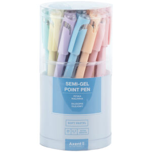 Ручка кулькова - Axent Soft Pastel AB1102-02-A, 0.7 мм, синя