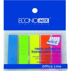 Закладки-cтікери Economix 12х45 пластикові E20945