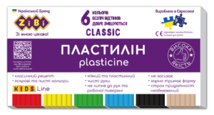 Пластилін ZiBi Classic 6 кольорів 120 г KIDS Line ZB.6230 (40 шт)