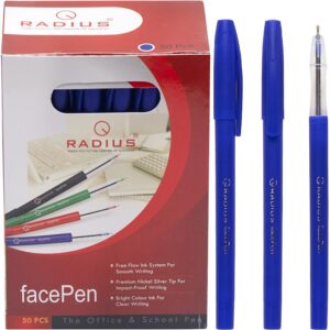 Ручка масляна - Radius Face Pen - Синій - ЧОРНА - (50 шт)