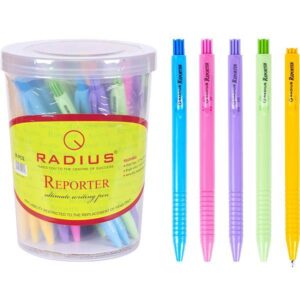 Ручка - Radius Reporter - автоматична різнокольоровий корпус / синя / (50 шт)