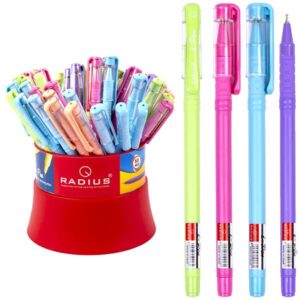 Ручка масляна - Radius I-Pen - пастельний корпус, синій 50шт