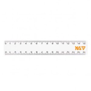 Лінійка пластик 15 см YES прозора ORANGE