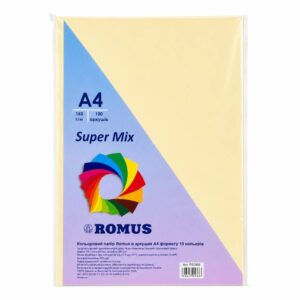 Папір Spectra color А4 100 аркушів, 160 г/м (10 кольорів по 10 аркушів) СУПЕР МІКС
