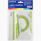 Набір Kite Classic K-280-09: лінійка 15 см, 2 косинця, транспортир