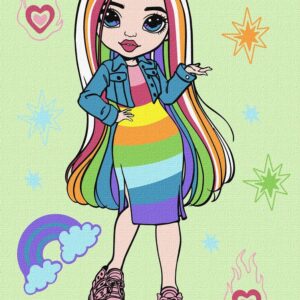 Картина за номерами Ideyka. Rainbow High Amaya Raine 30х40см