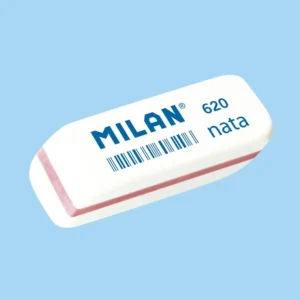 Гумка MILAN 620 прямокутна біла з фаскою (20 шт) CPM620